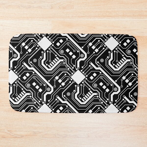 Item preview, Printed Circuit Board - White on Black designed and sold by Hodgepodge Bricolage.