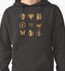 Bizarre Emblems Pullover Hoodie