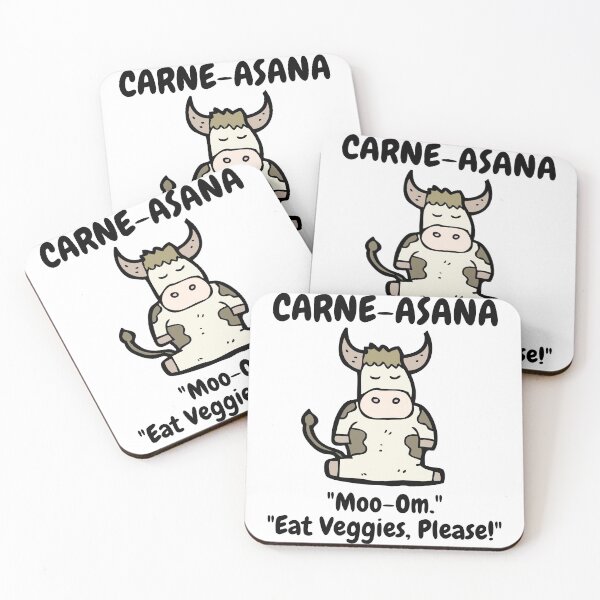 Item preview, Carne-Asana Moo-Om Eat Veggies Please Black Text designed and sold by TWMBDesigns.