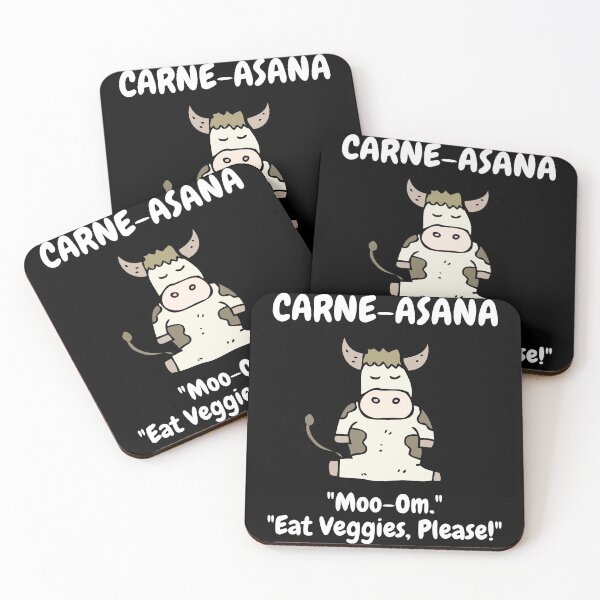 Item preview, Carne-Asana Moo-Om Eat Veggies Please White Text designed and sold by TWMBDesigns.