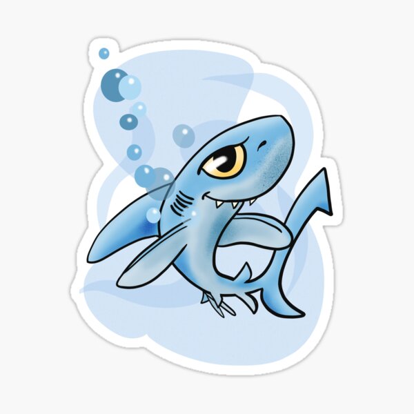 Cool Cartoon Shark Sticker