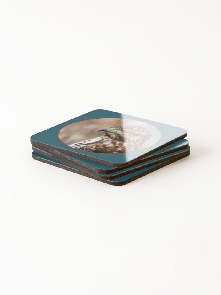 Thumbnail 4 of 5, Coasters (Set of 4), Red Tail Hawk Design designed and sold by AvocaSpring.