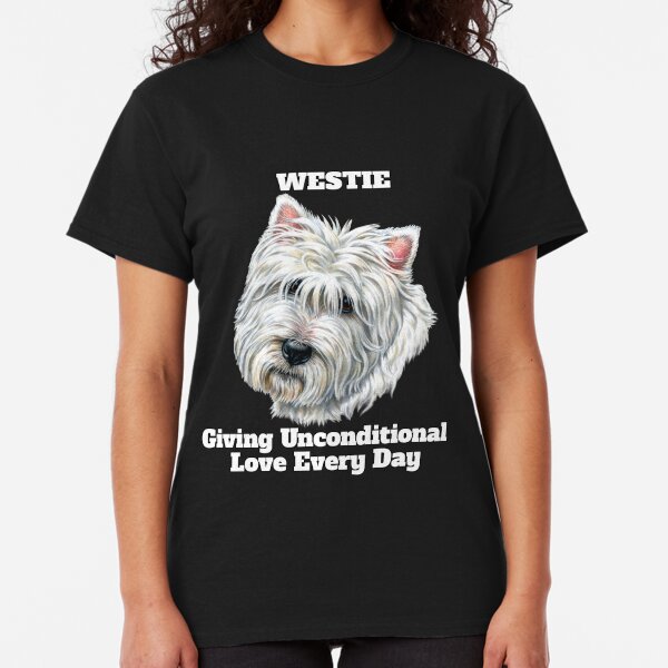 shirt Dog Crew Neck Tee West Highland Terrier Unicorn Tshirt Black T Westie