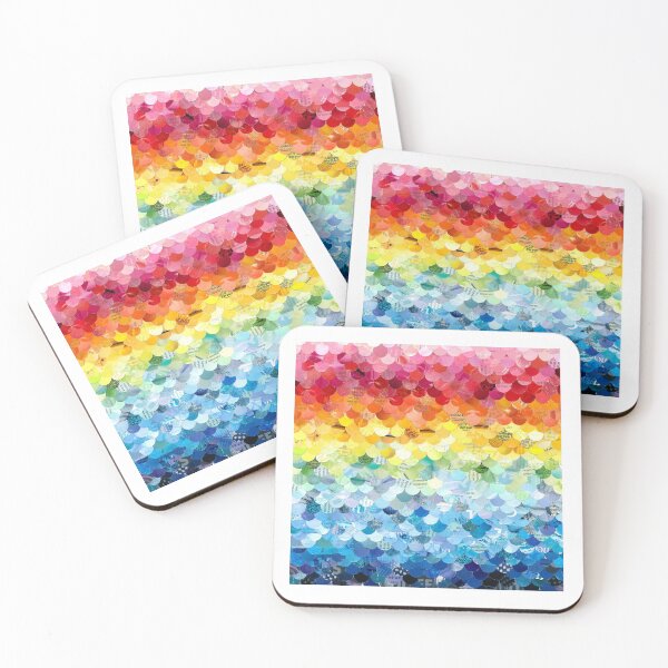 Artikelvorschau, Regenbogen-Meerjungfrauenschwanz, Papiercollage entworfen und verkauft von Eenig.