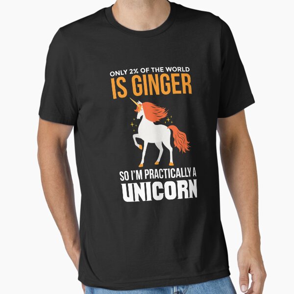 Aperçu de l'œuvre Seulement 2% du monde est une rousse licorne au gingembre créée et vendue par MooonTees.