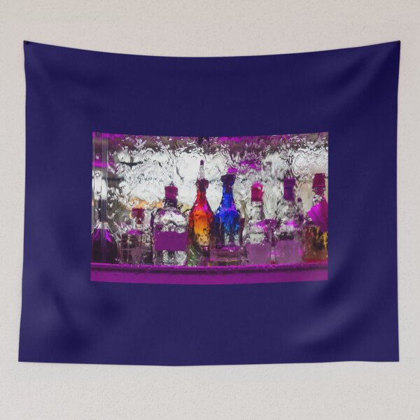 Item preview, Bottles Behind Water Fountain Abstract designed and sold by AvocaSpring.