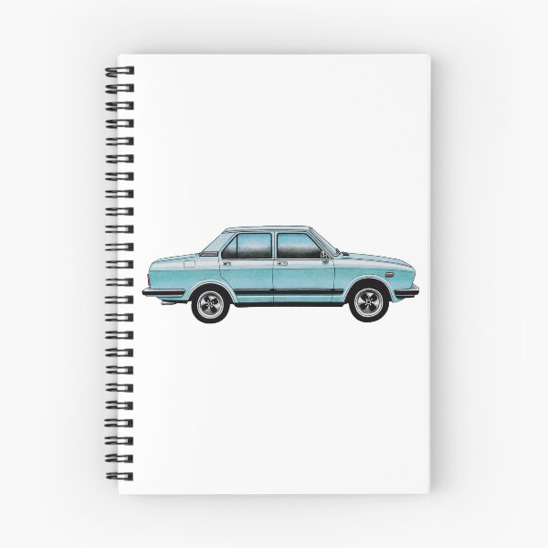 Item preview, Fiat 132 Saloon illustration designed and sold by Retroblast.