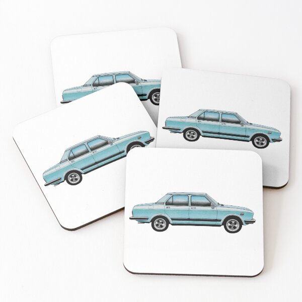 Item preview, Fiat 132 Saloon illustration designed and sold by Retroblast.