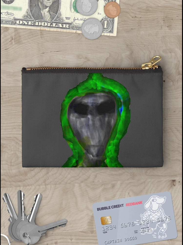 Thumbnail 3 of 4, Zipper Pouch, Missing Time Grey designed and sold by JetStreamART.