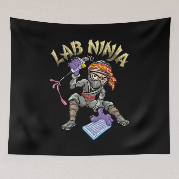 Item preview, PCR Lab Ninja Funny Design for DNA Biotechnology Lab Scientists designed and sold by Zit-Zat-Zot.
