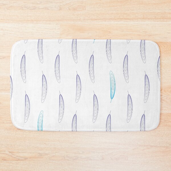Item preview, Geometric Feather Pattern - Purple & Blue #759 designed and sold by Natural Collective.