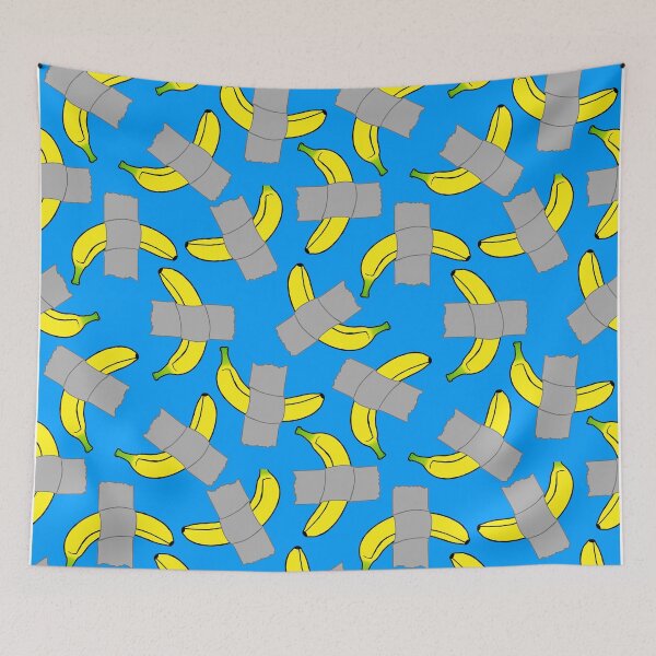 Item preview, taped banana art on blue designed and sold by B0red.