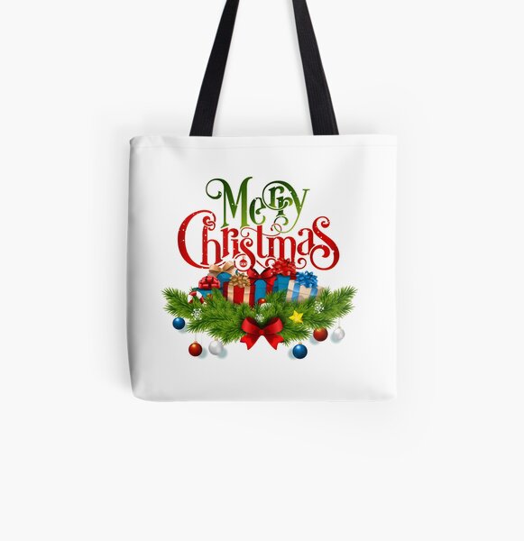 Merry Christmas All Over Print Tote Bag