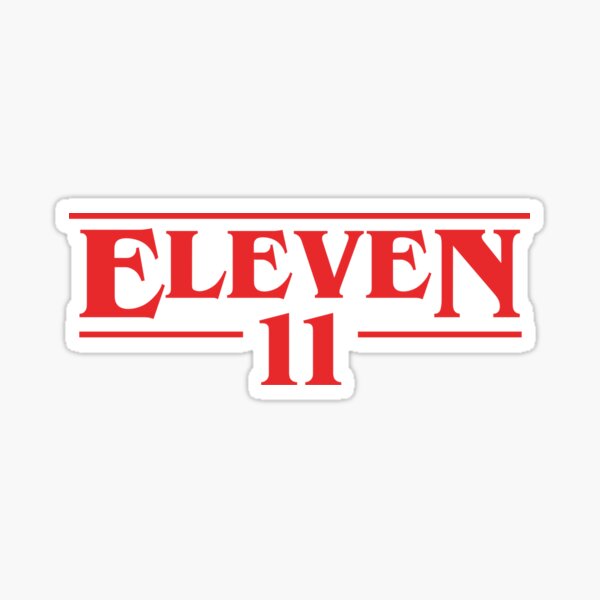 Eleven Stranger Things Style Logo Sticker