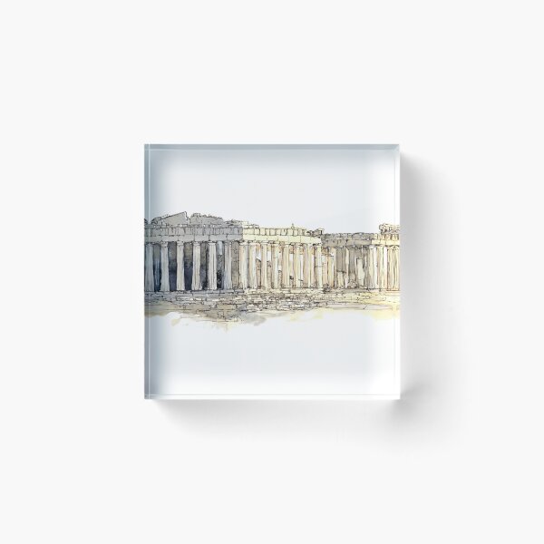 Item preview, Acropolis Athens watercolour illustration  designed and sold by joellis.