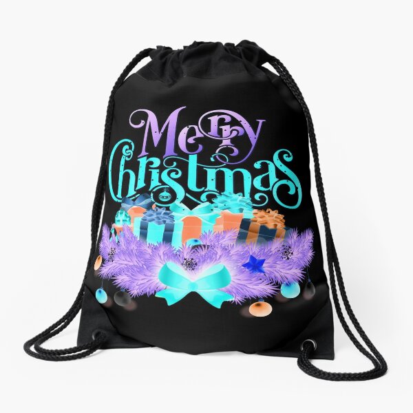Merry Christmas Drawstring Bag