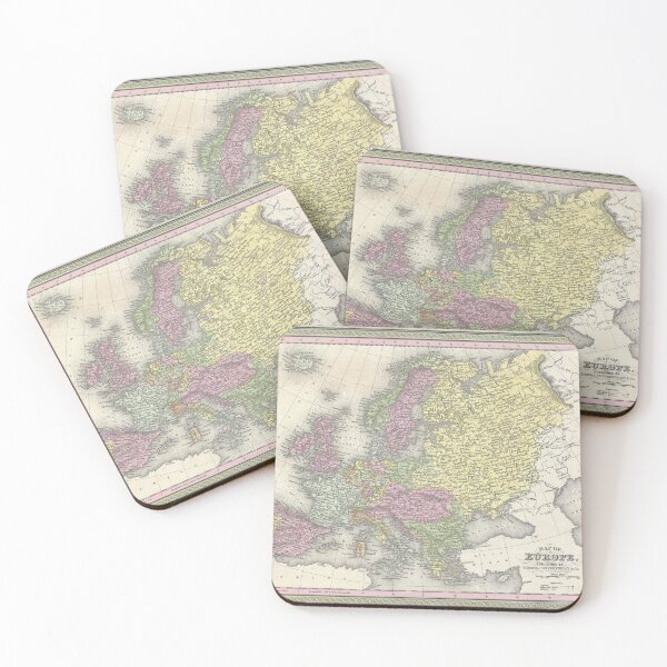 Item preview, Antique Map of Europe 1850 designed and sold by abbazabba.