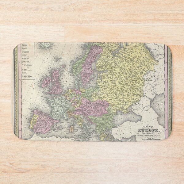 Item preview, Antique Map of Europe 1850 designed and sold by abbazabba.