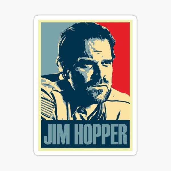 Jim Hopper Old School Stranger Things Sticker