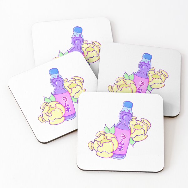 Item preview, Ramune Soda Bottle with Peonies designed and sold by AlliMarieArt.