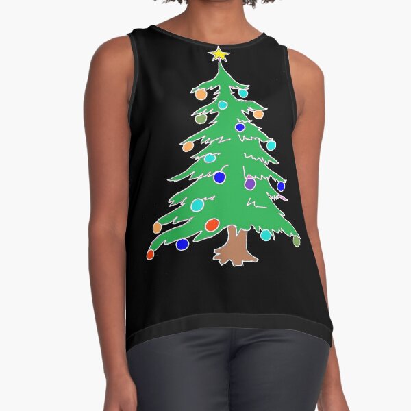 Christmas Tree Sleeveless Top