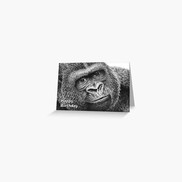 Item preview, Gorilla Birthday Card designed and sold by Lorna Mulligan.