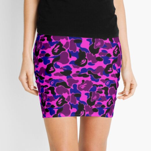 Pink Flower Camo Mini Skirt