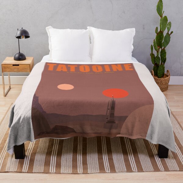 Item preview, Tatooine Binary Sunset Vintage Travel Poster designed and sold by sky stephens.