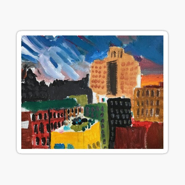 "A City" Sticker for Sale by gingkolane Redbubble