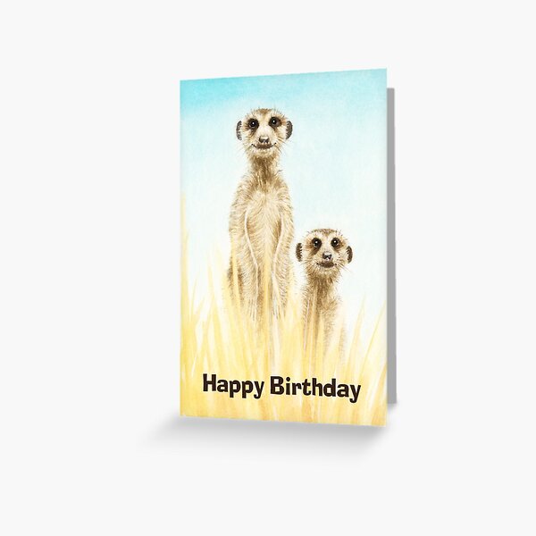Meerkats Birthday Card Greeting Card