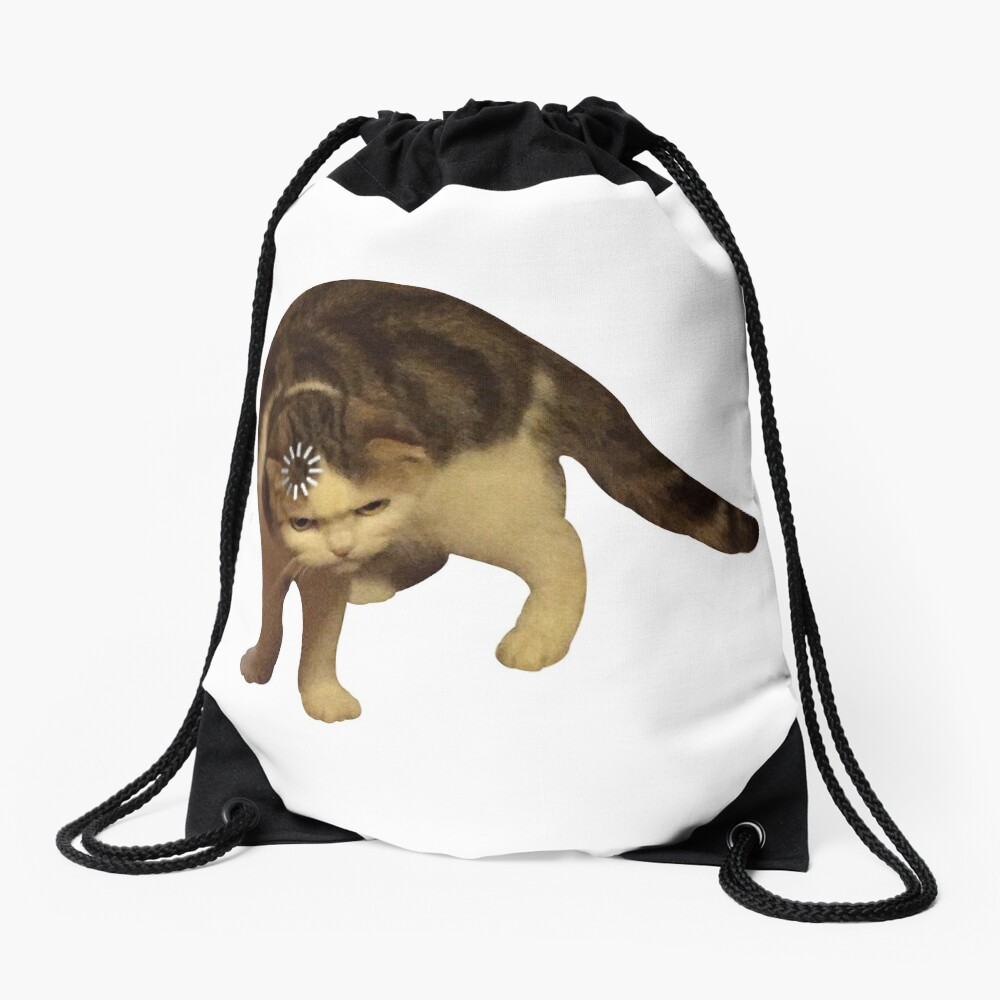 Cat loading icon meme | Drawstring Bag