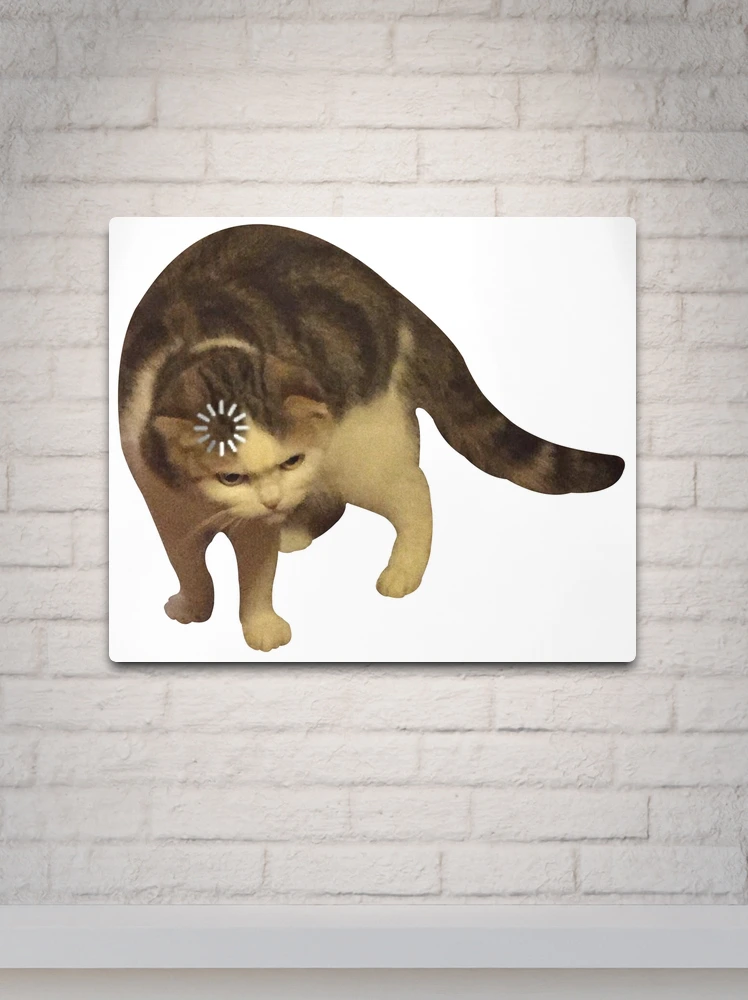 Cat loading icon meme Metal Print for Sale by Goath