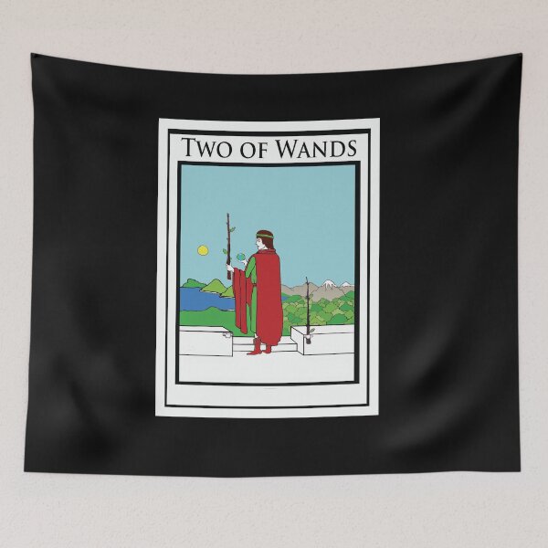 Item preview, Bridgeman Tarot: Two of Wands designed and sold by Paul Bridgeman.