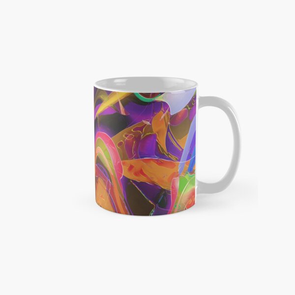 Colourful abstract swirly art Classic Mug