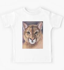 Mountain Lion "Raja" Wild At Heart Series by Maureen Shelleau Kids Tee