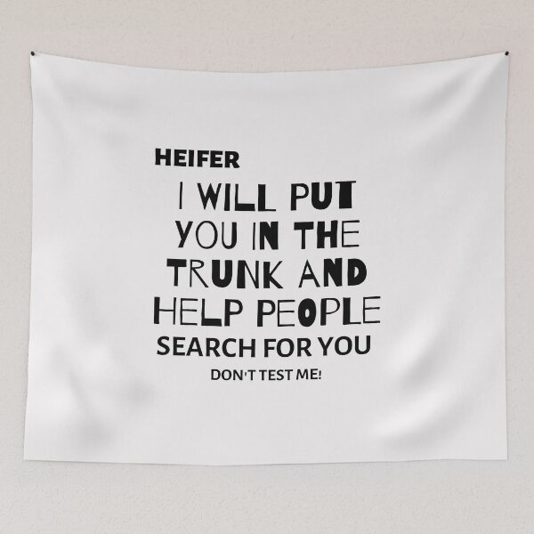 Item preview, Black Text Funny Heifer design  designed and sold by sultanahst.