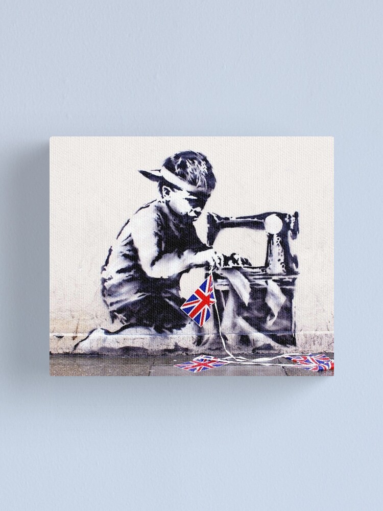 Banksy WOMEN SERVANT Paint Wall Art Print On FRamed Canvas Home Decoration