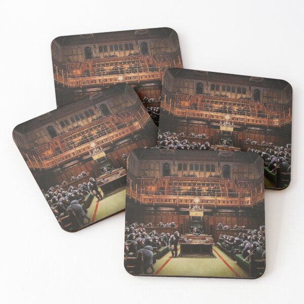 Item preview, Banksy Devolved Parliament - Unique Artwork for Wall Decor and More designed and sold by So Sorted Design.