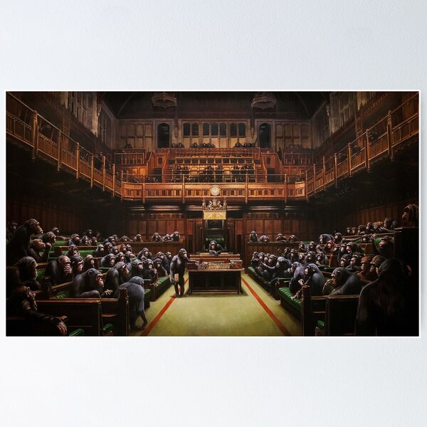 Banksy Devolved Parliament - Unique Artwork for Wall Decor and More Poster