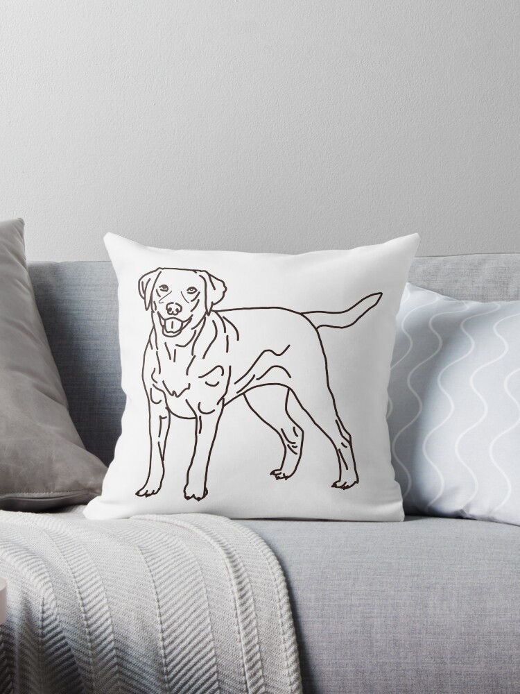 labrador retriever throw pillow