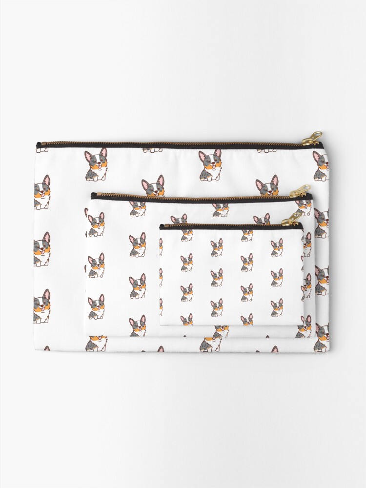 Alternate view of Cute Blue Merle Corgi Zipper Pouch