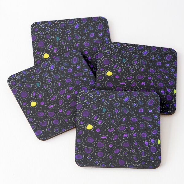 Item preview, Abstract Mixed-Media Painting in Purple and Black designed and sold by CrazyCraftLady.