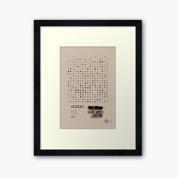 Zodiac Alternative Poster Framed Art Print