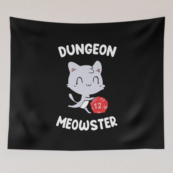 Item preview, Dungeon Meowster Funny DnD Tabletop Gamer Cat D20 designed and sold by Memes-for-all.