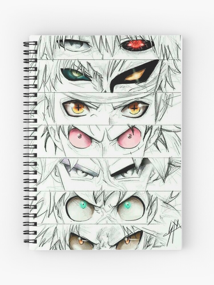 Cuaderno de espiral «Ojos anime» de Davidisla39 | Redbubble