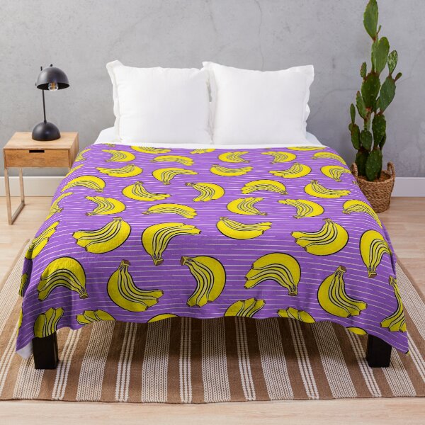 Item preview, bunch of bananas - purple stripes - fruit designed and sold by littlearrow.