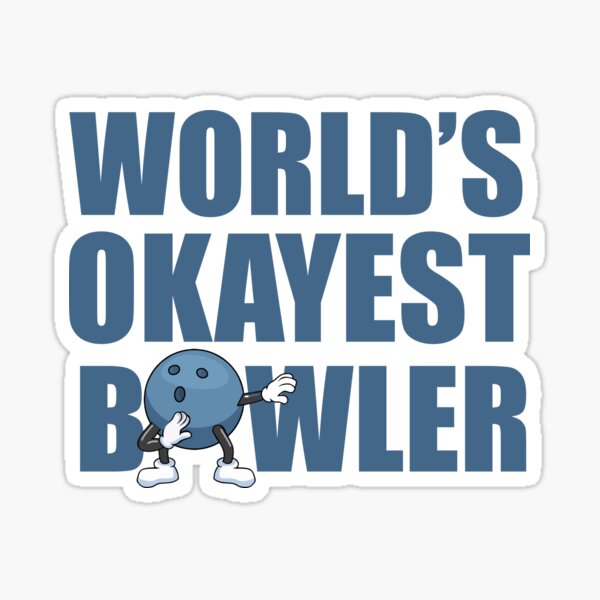 Item preview, Worlds Okayest Bowler gift Bowling matching league team designed and sold by hadleydesigns.