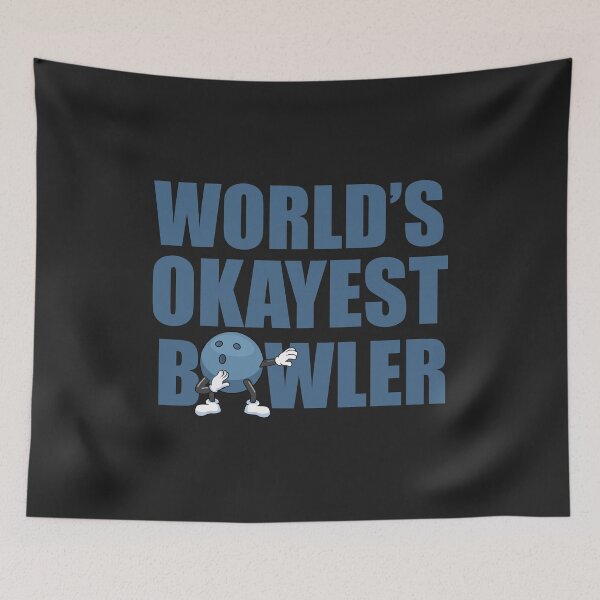 Item preview, Worlds Okayest Bowler gift Bowling matching league team designed and sold by hadleydesigns.