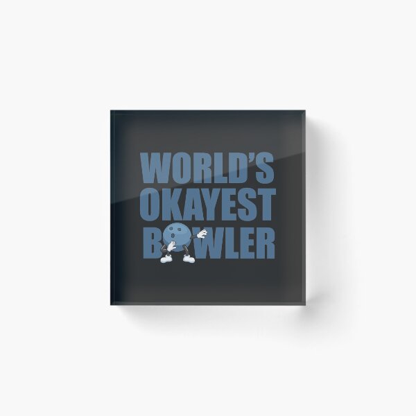 Item preview, Worlds Okayest Bowler gift Bowling matching league team designed and sold by hadleydesigns.