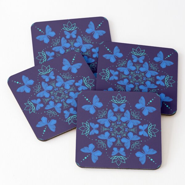 Item preview, Blue butterfly mandala designed and sold by AmandaGoulart.